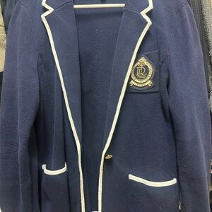 Ralph Lauren Dark Blue Blazer with Cream Accents